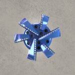 PDC drill bit cutting face with multiple blades and diamond cutters